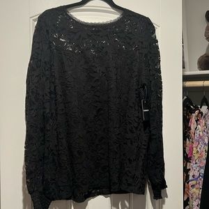 Torrid black lace flowy top. Size 1. NWT.